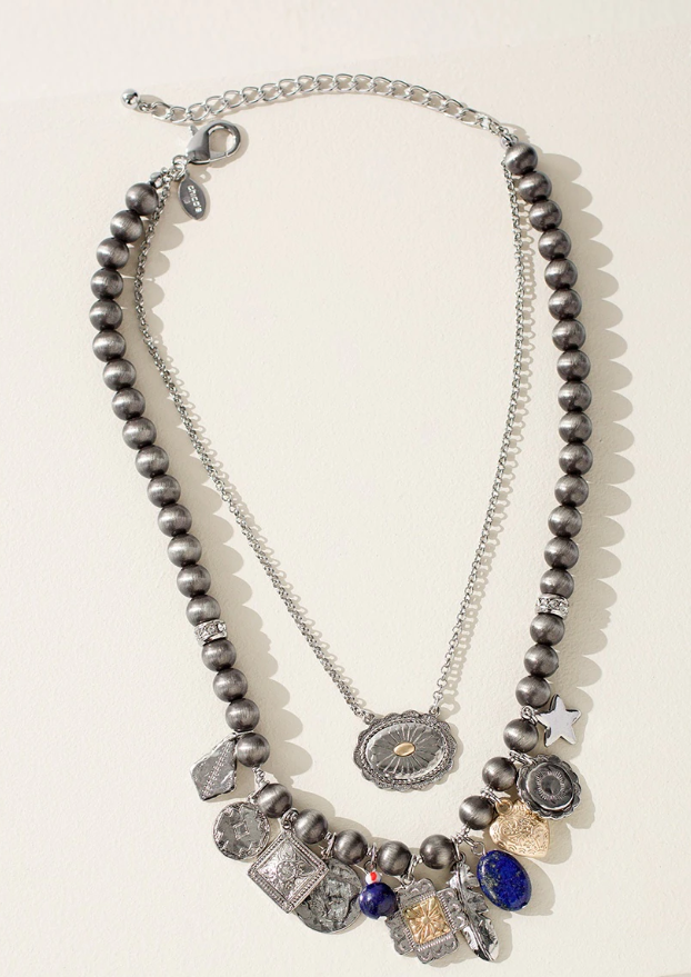 CHICO'S MULTISTRAND CHARM NECKLACE