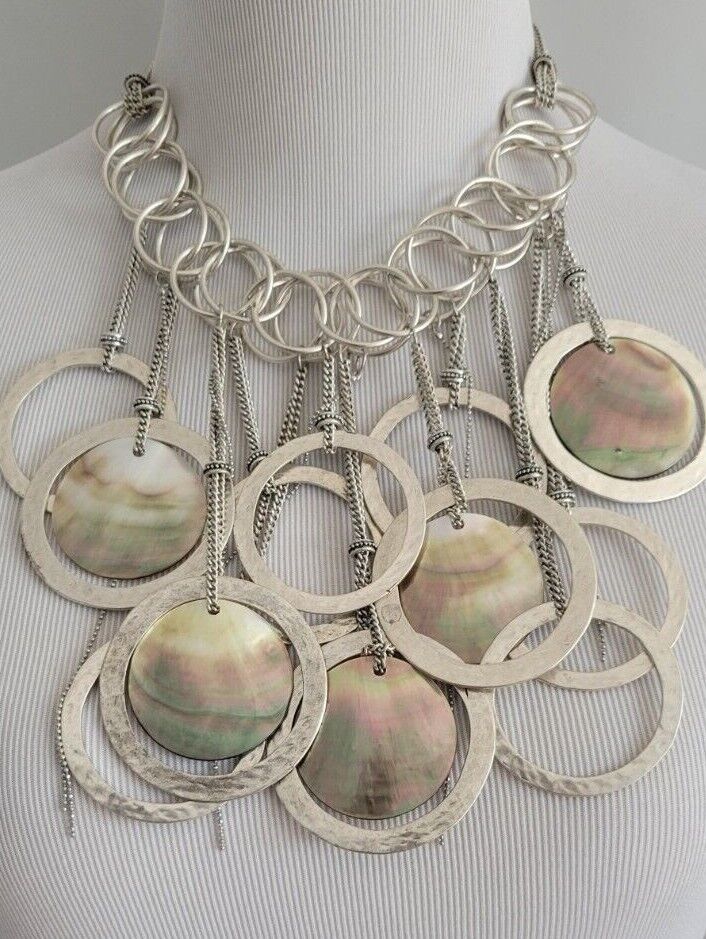 CHICO'S SHELL CHANDELIER NECKLACE