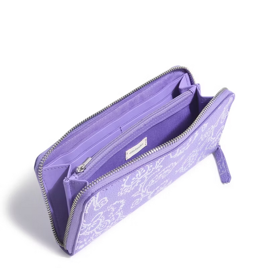 Vera Bradley Essential Continental Wallet, Cotswolds Dahlia Purple