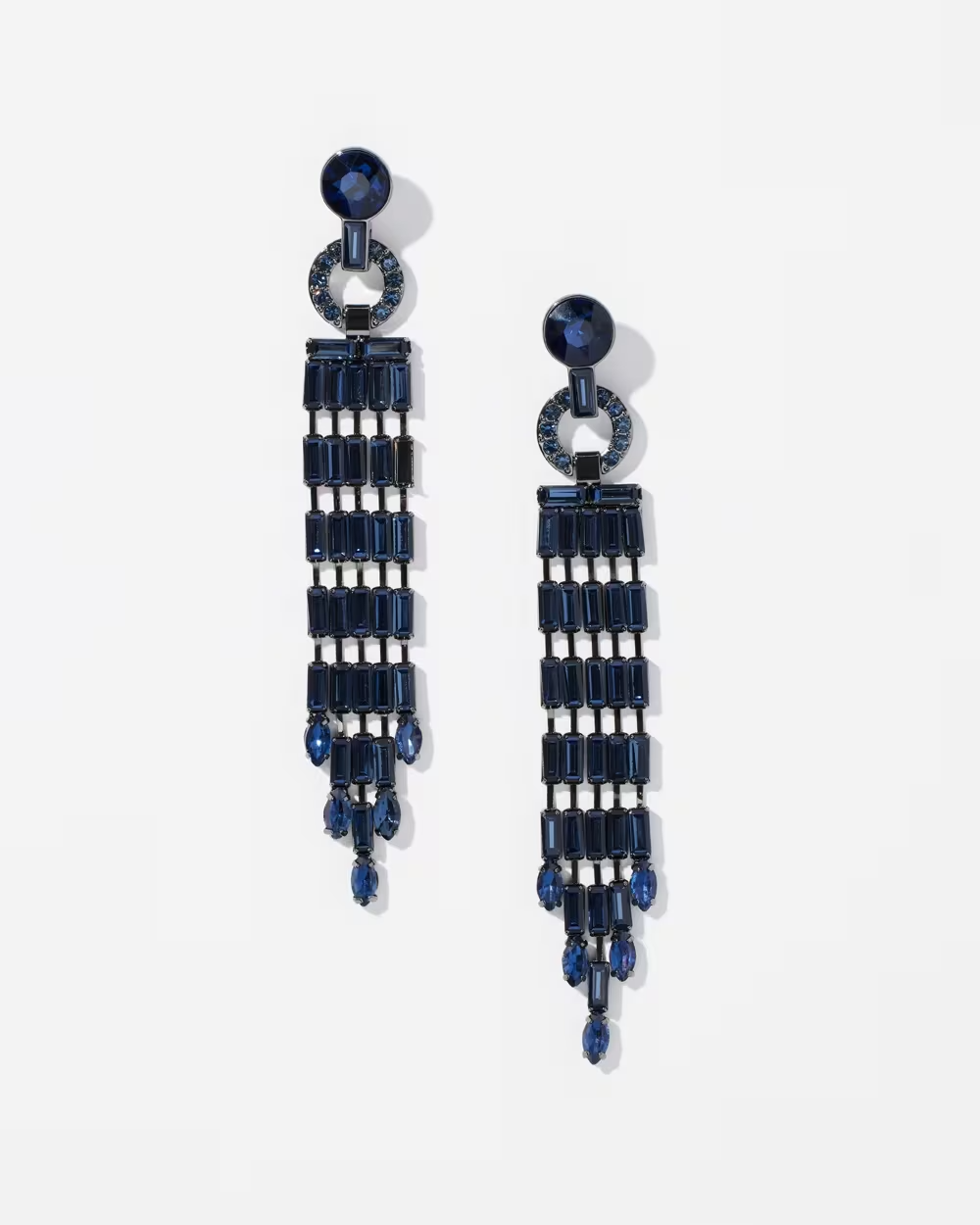 CHICO'S BLUE GLITZ DUSTER EARRINGS
