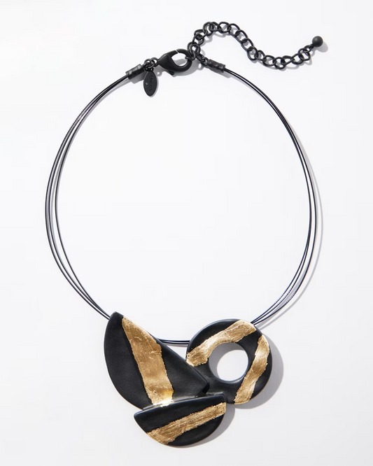 CHICO' S GOLD FOIL PENDANT NECKLACE