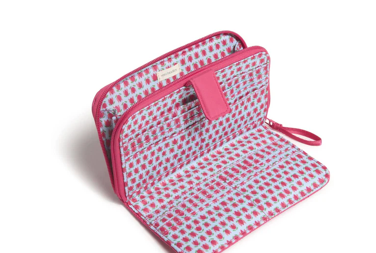 Vera Bradley Essential Tab Wallet, Peacock Pink