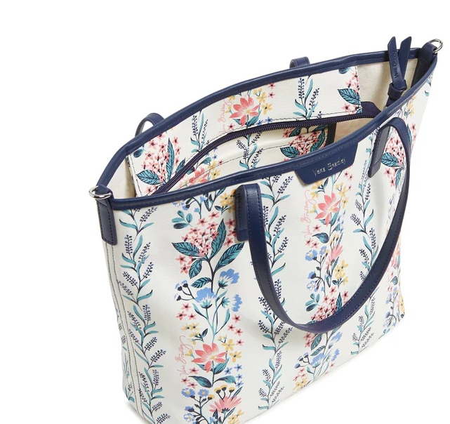 Vera Bradley Small Every Day Tote Bag, paradise Cream Stripe