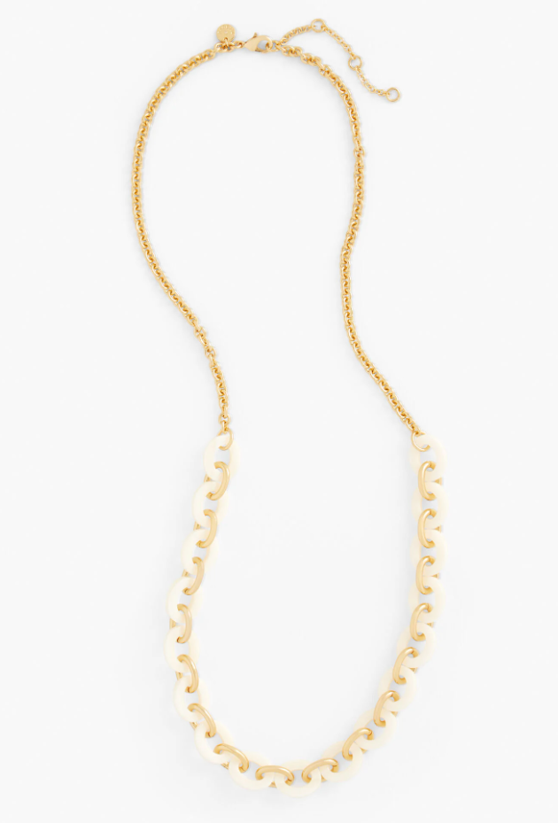 TALBOTS TWO-TONE LINKS NECKLACE
