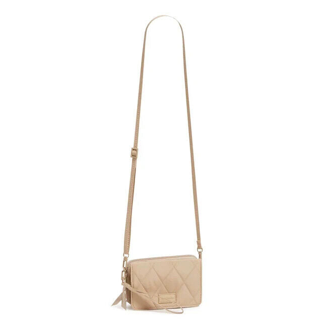 Vera Bradley Ultralight RFID 3-in-1 Crossbody Bag, Caramel Cream