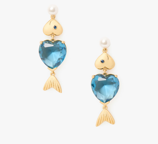 Kate Spade What A Catch Fish Statement Earrings