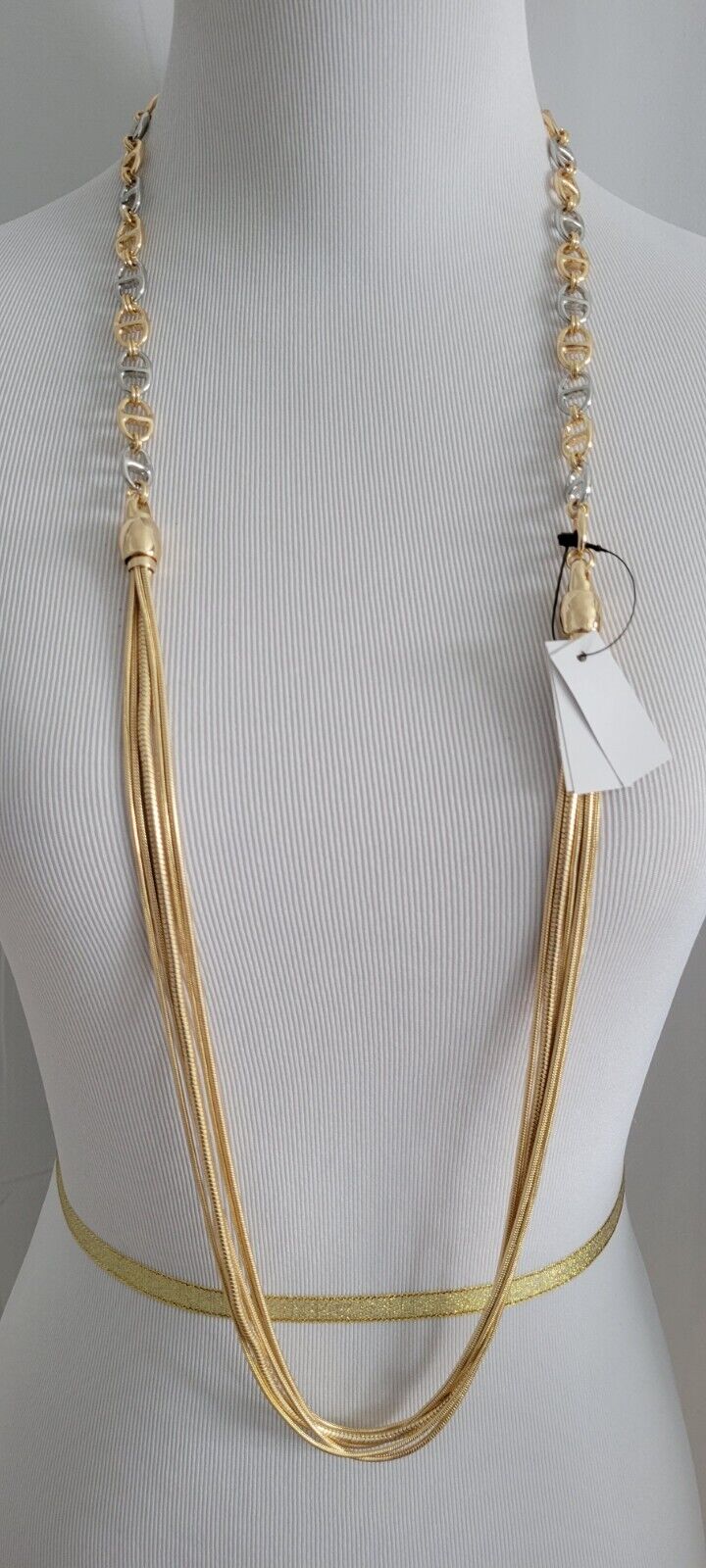 CHICO'S MAGNETICMIX GOLD MULTISTRAND NECKLACE