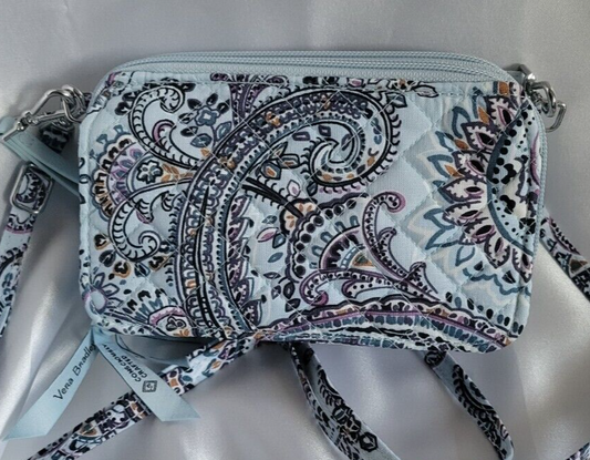 Vera Bradley All in One Crossbody, Soft Sky Paisley