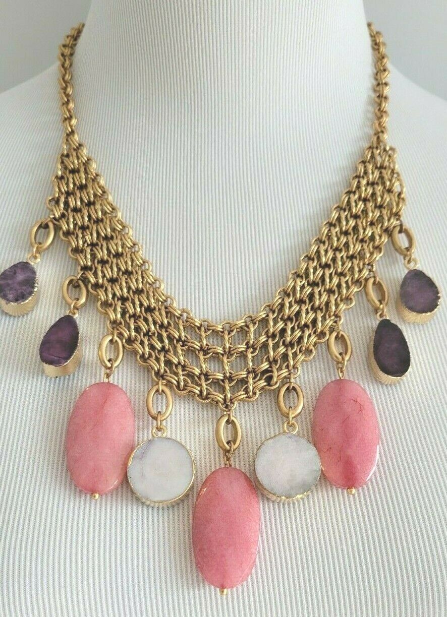 CHICO'S MILTICOLORED BIB NECKLACE