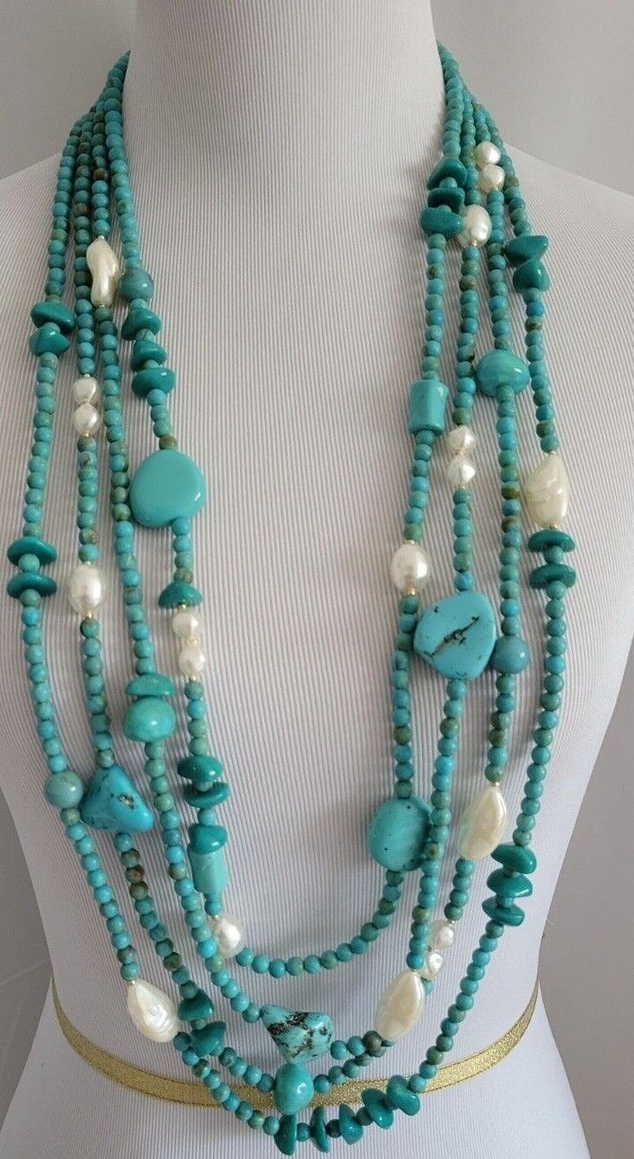 CHICO'S BEADED MULTISTRAND NECKLACE