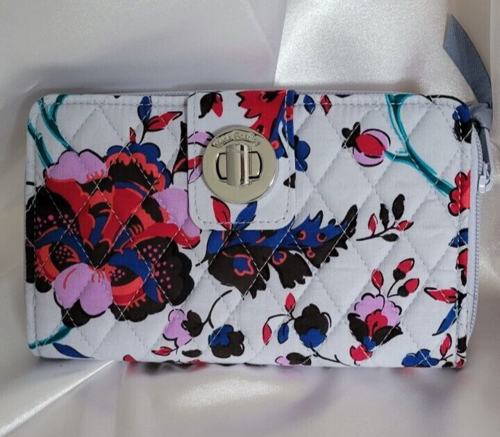 Vera Bradley RFID Turnlock Wallet, Vineyard Floral