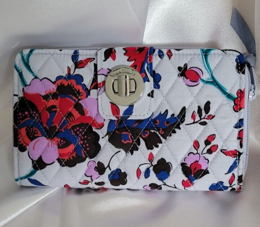 Vera Bradley RFID Turnlock Wallet, Vineyard Floral