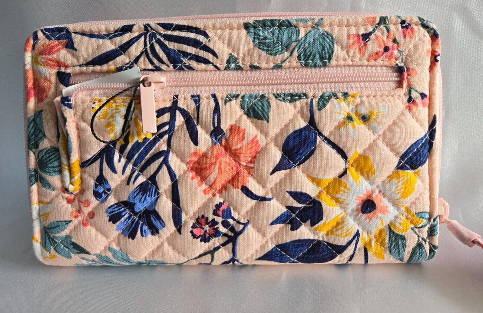 Vera Bradley RFID Cotton Turnlock Wallet, Paradise Coral