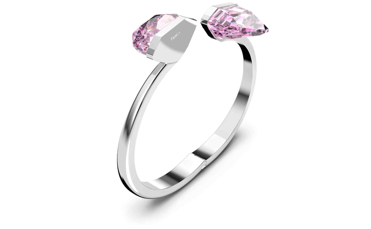 SWAROVSKI Lucent Bangle Bracelet Jewelry Collection, Pink Crystals