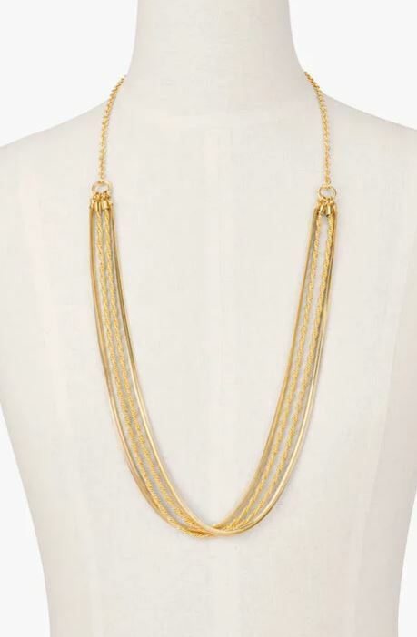TALBOTS GOLD MULTI LAYERED NECKLACE