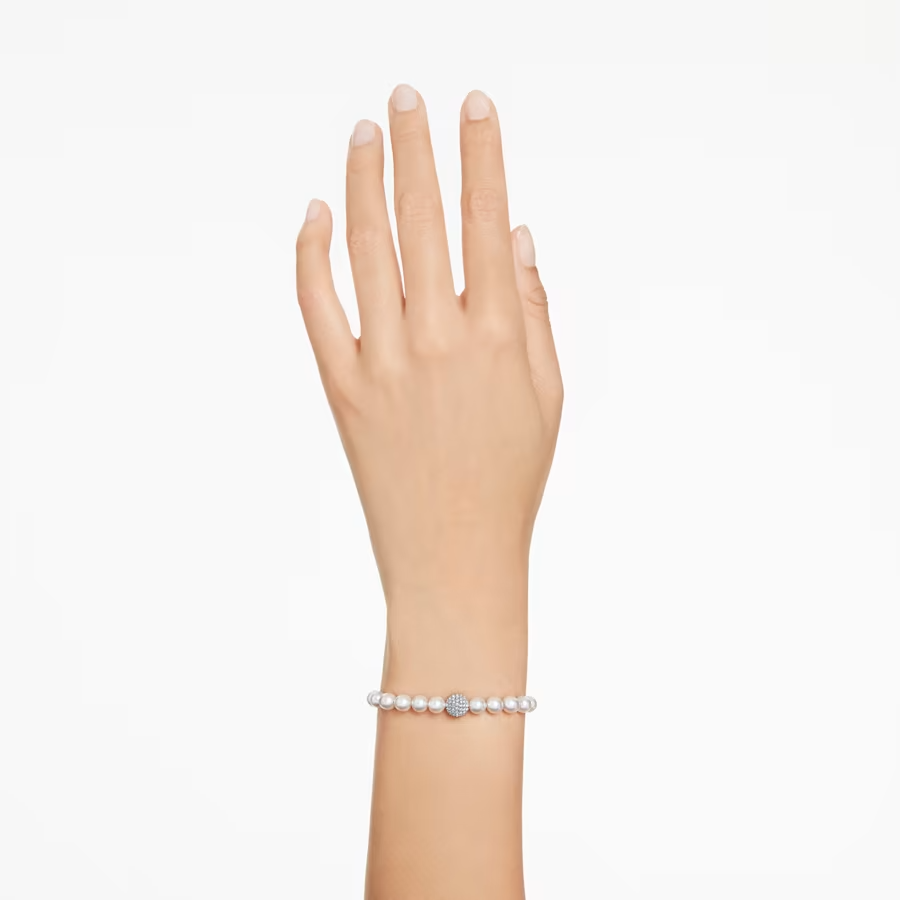 Swarovski Remix Collection strand White, Rhodium plated