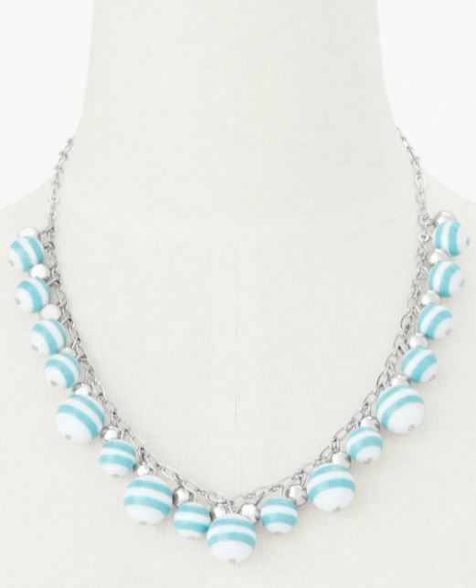 TALBOTS PREPPY STRIPES STATEMENT NECKLACE