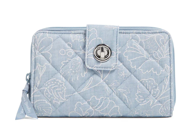 Vera Bradley RFID Turnlock Wallet,  Sweet Garden Lace