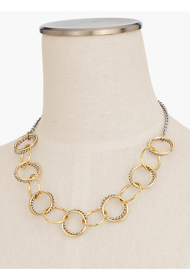 TALBOTS Two-Tone Links Necklace