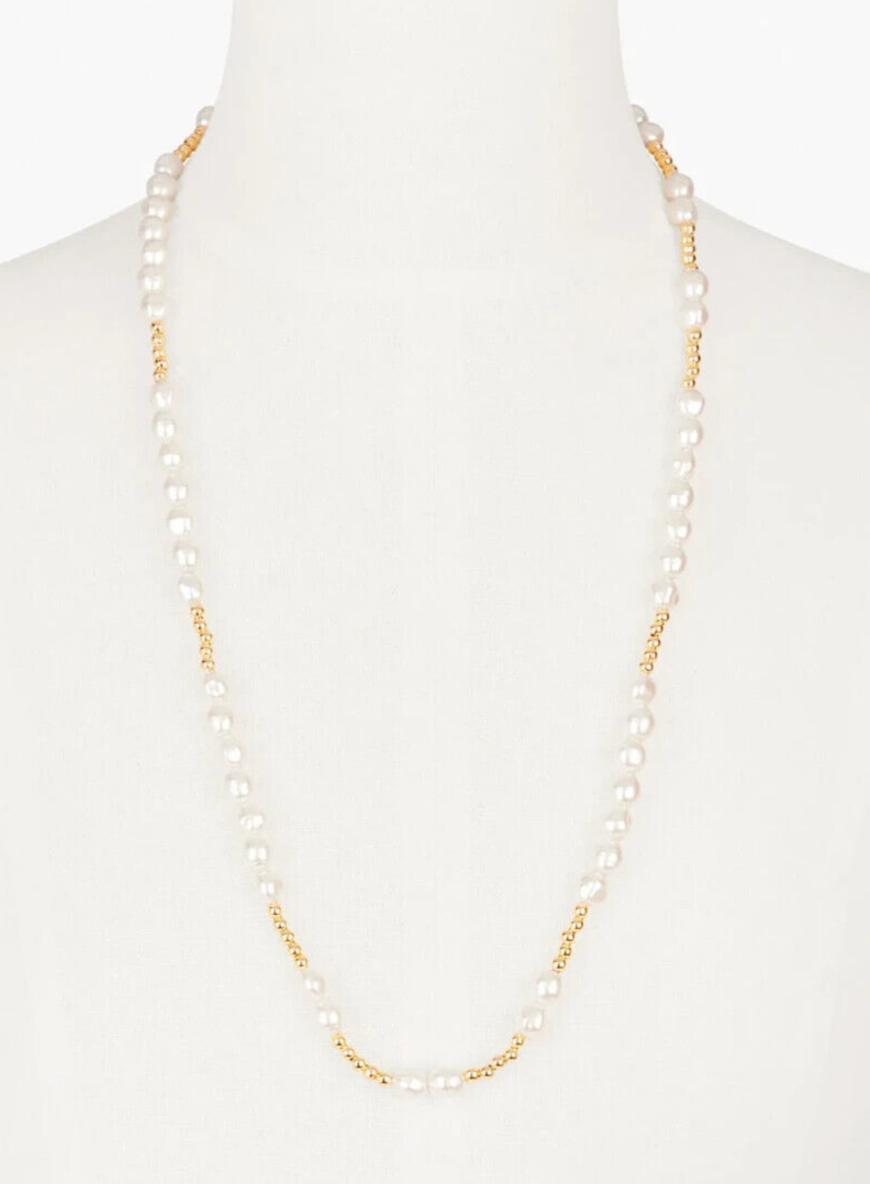 TALBOTS FRESH PEARL LONG NECKLACE