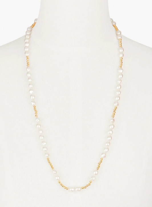 TALBOTS FRESH PEARL LONG NECKLACE