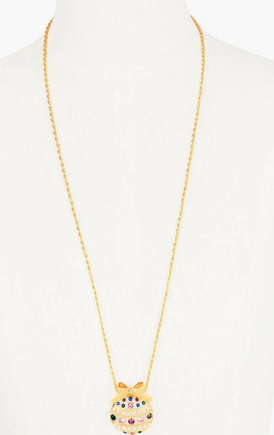 TALBOTS HOLIDAY ORNAMENT PENDANT NECKLACE