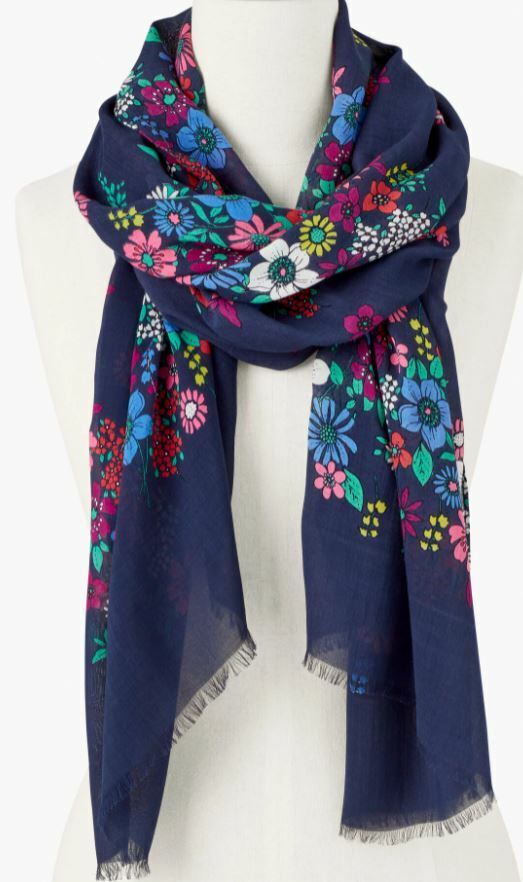TALBOTS WILD FLOWERS OBLONG MODAL SCARF
