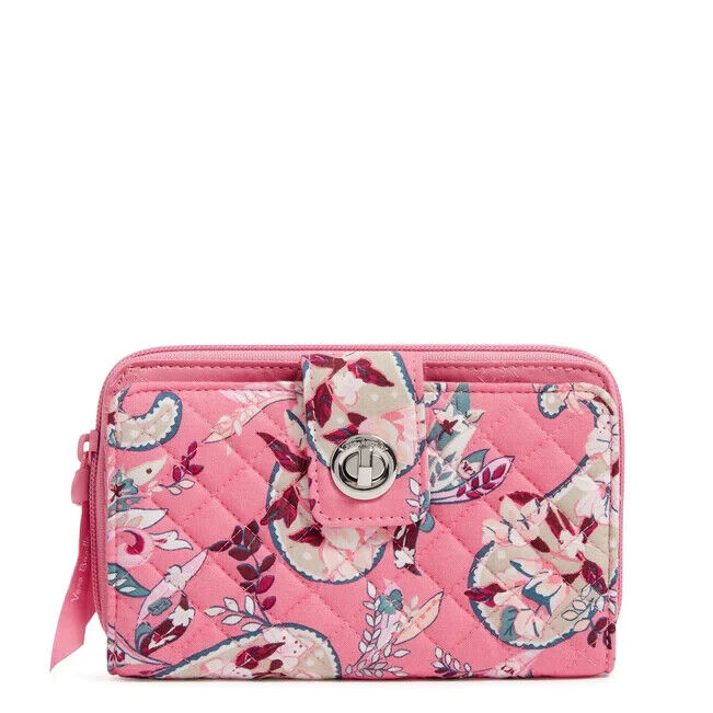 Vera Bradley RFID Turnlock Wallet, Botanical Paisley Pink
