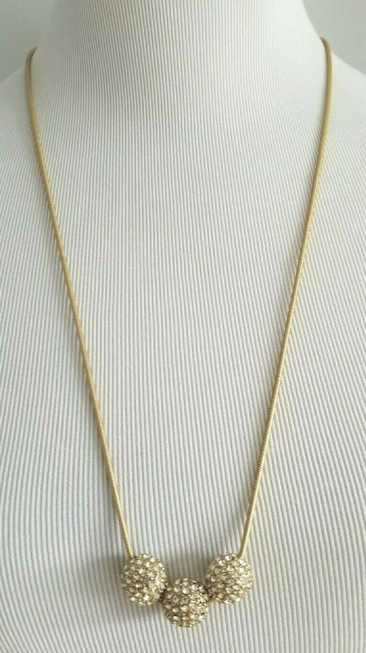CHICO'S CONVERTIBLE GOLDTONE FIREBALL NECKLACE