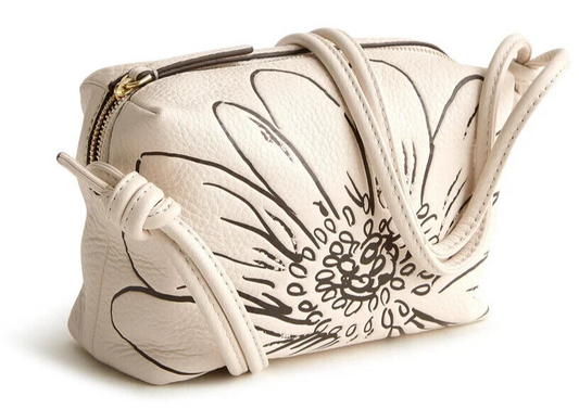 Vera Bradley Blake Crossbody, Bloom cottage cream in Leather