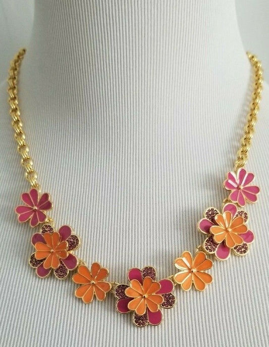 TALBOTS NECTARINE CLOVER NECKLACE
