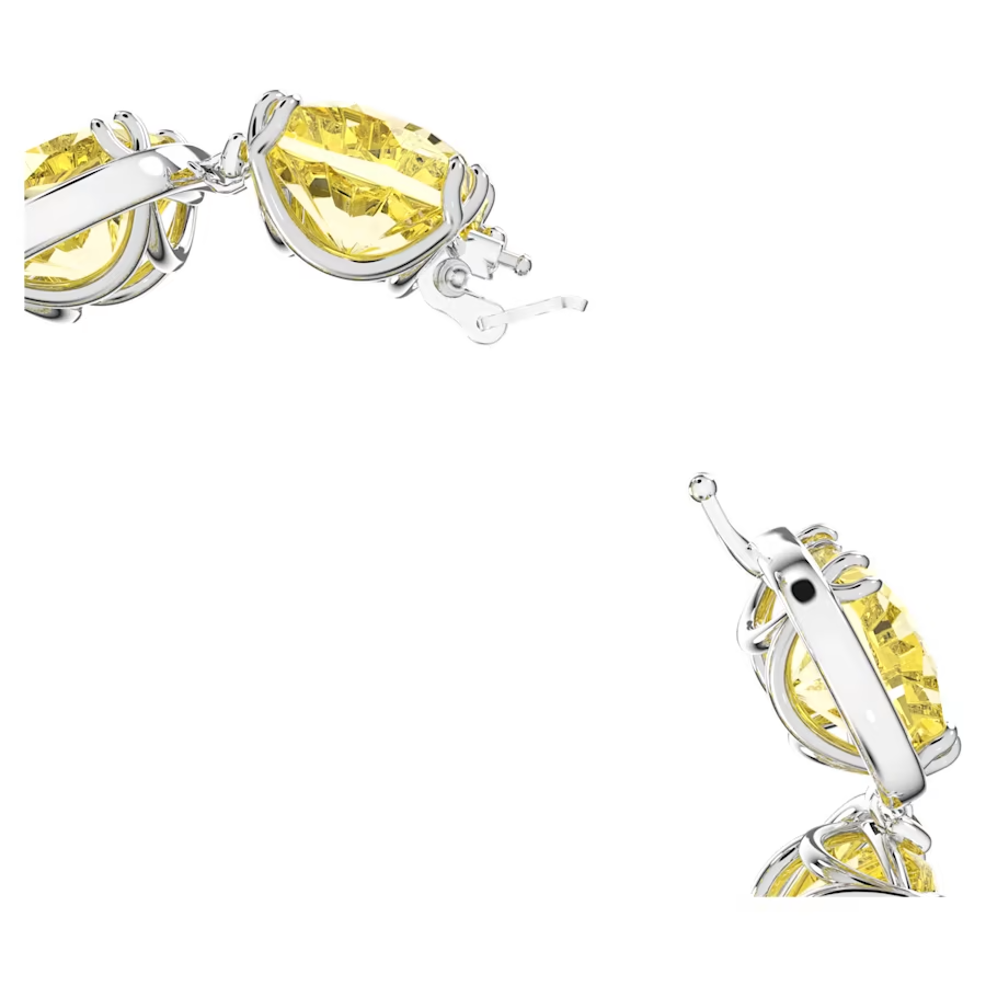Swarovski Harmonia Bracelet, Cushioned cut, Yellow, Rhodium Plated