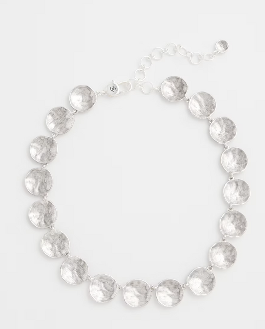 CHICO'S SILVER TONE CIRCLES PENDANT