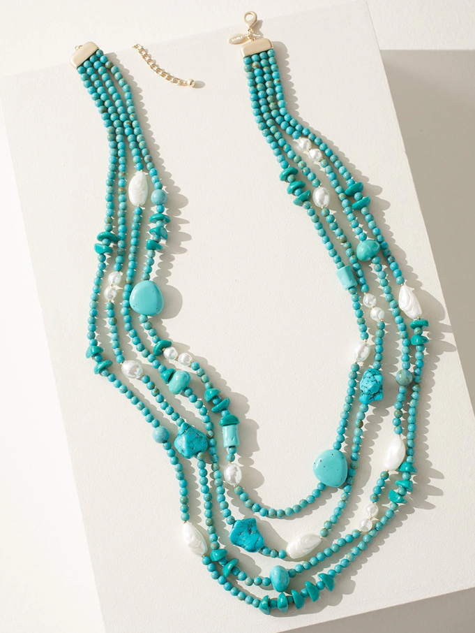 CHICO'S BEADED MULTISTRAND NECKLACE