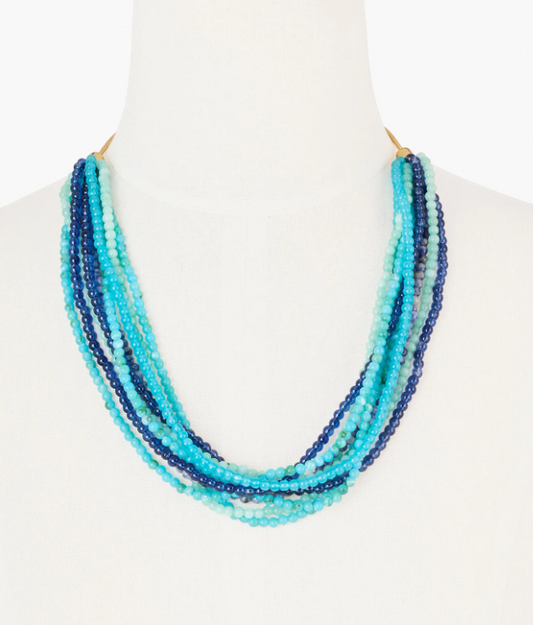 TALBOTS TONAL BEADS PULL-TIE NECKLACE