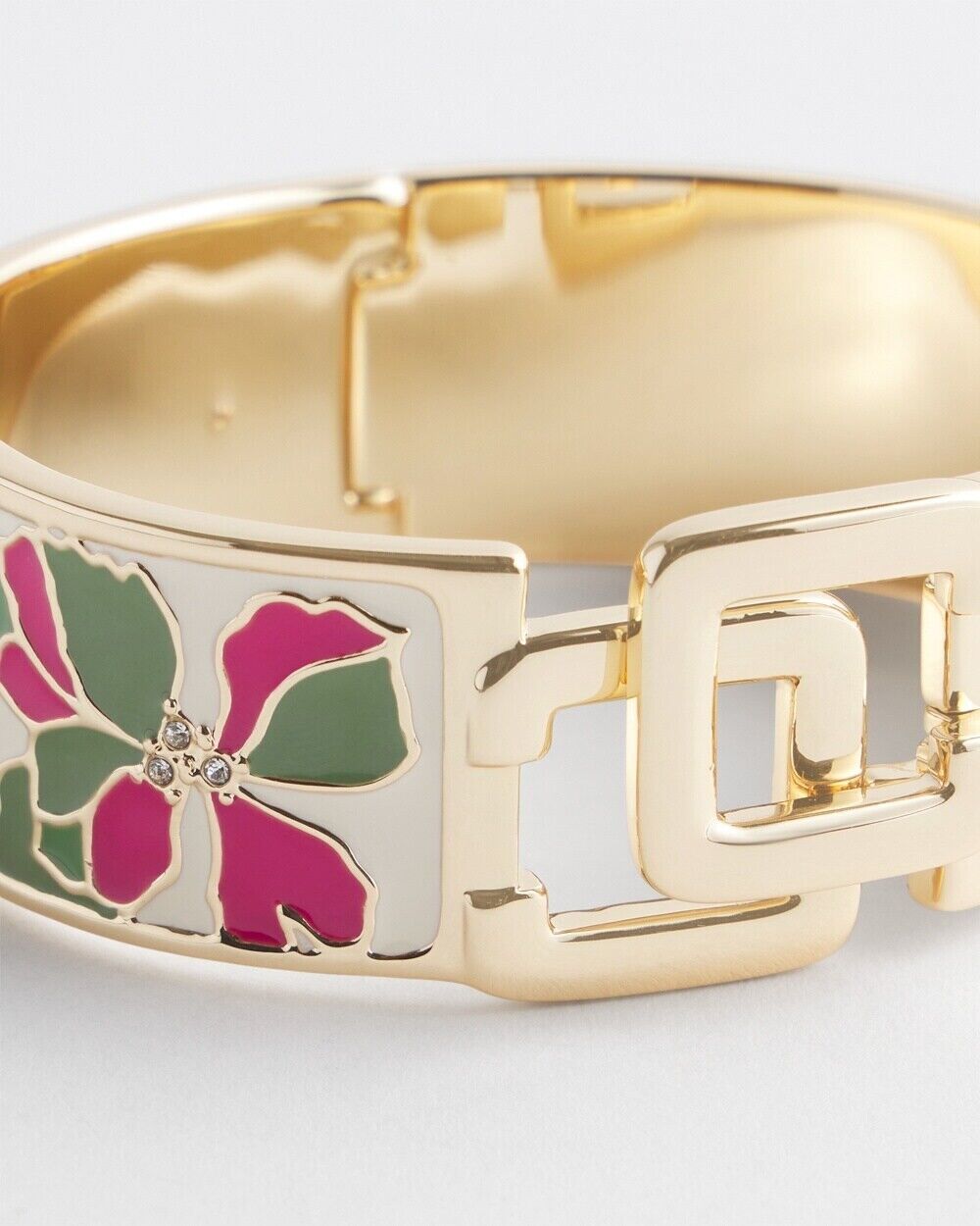 CHICO'S CHICO'S CLICK FLORAL BRACELET
