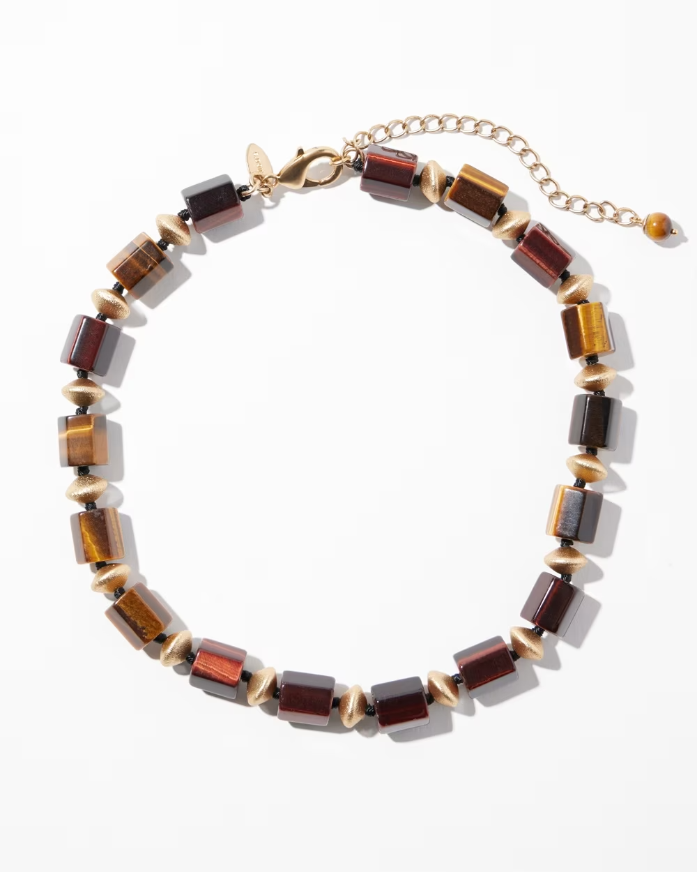CHICO' S TIGER'S EYE SHORT NECKLACE