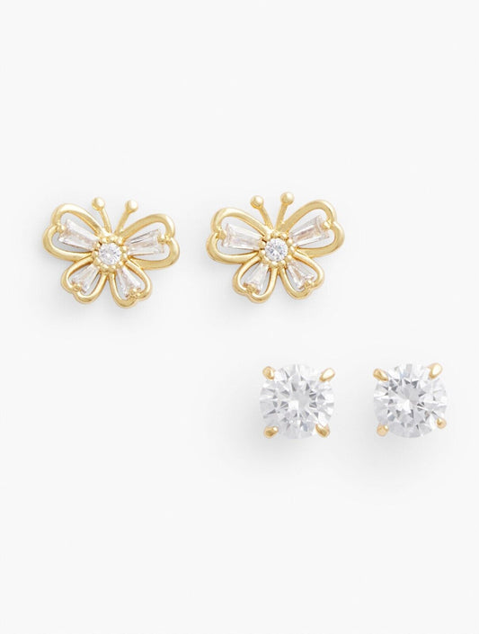 TALBOTS BUTTERFLY FRIENDS STUD EARRINGS