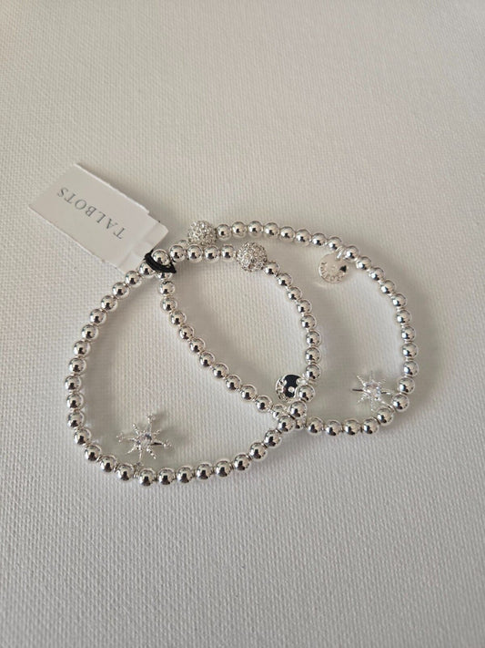 TALBOTS BEADED STRETCH BRACELET SET