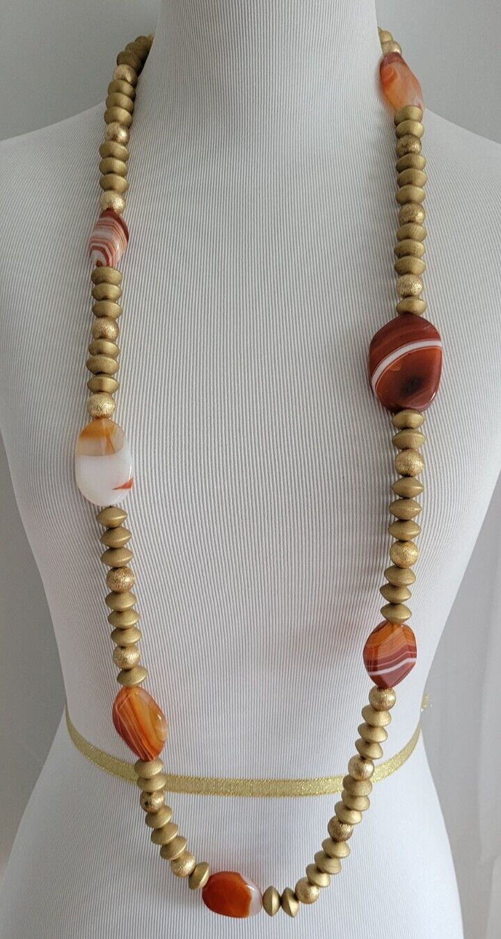 CHICO' S CONVERTIBLE AGATE NECKLACE