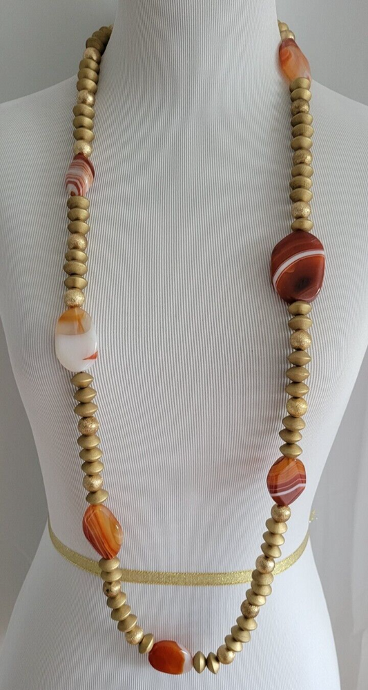 CHICO' S CONVERTIBLE AGATE NECKLACE