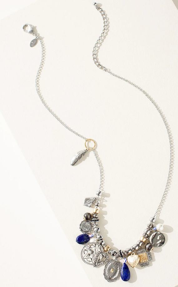 CHICO'S LONG CHARM NECKLACE