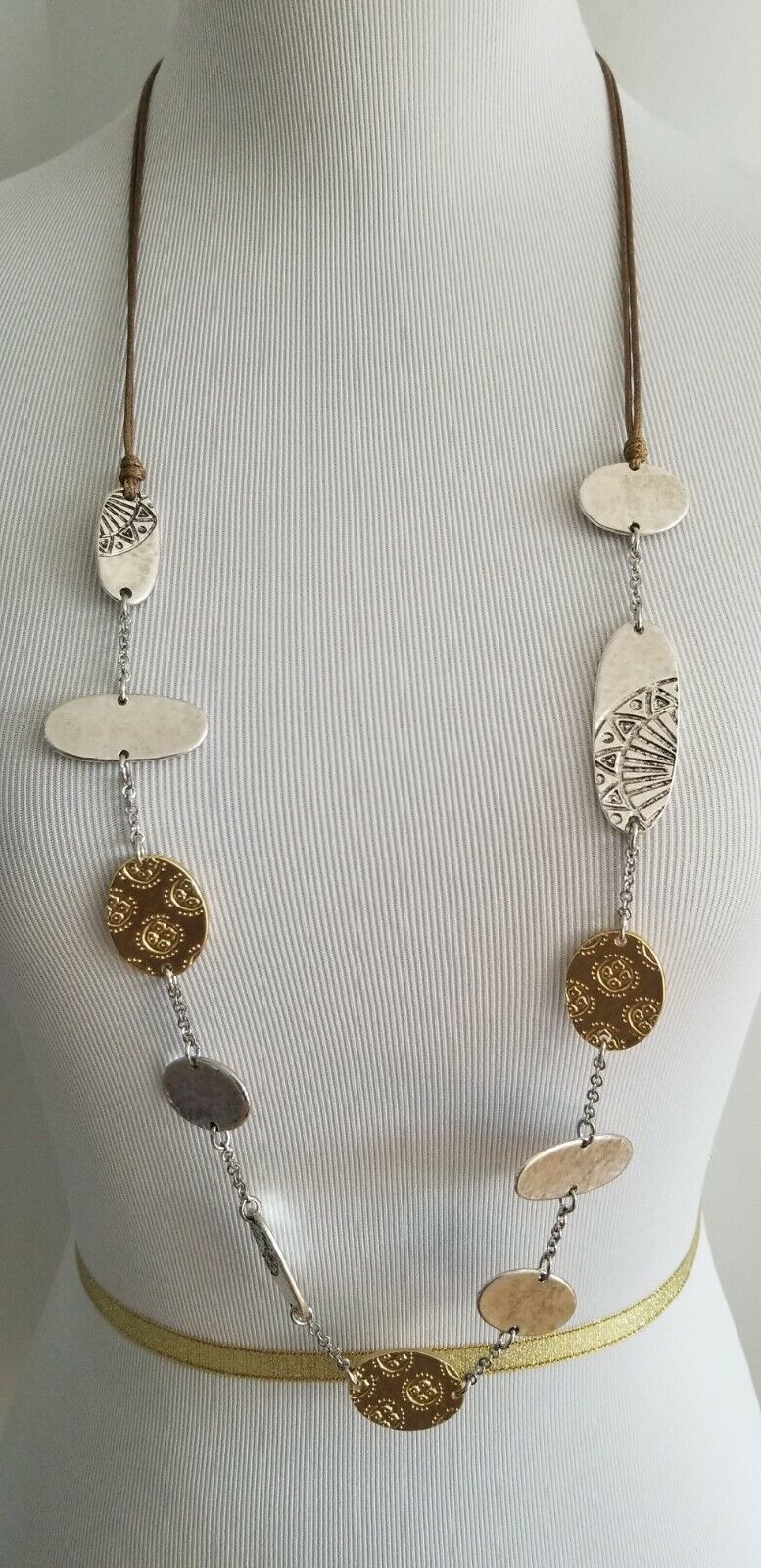 CHICO'S MIXED METAL SINGLE-STRAND NECKLACE