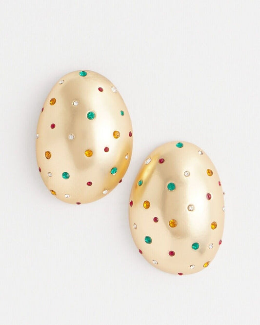 CHICO'S MULTICOLOR PAVE STUD EARRINGS