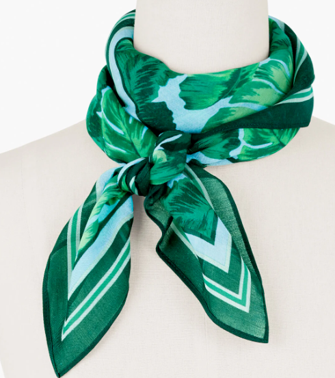 TALBOTS ISLE FRONDS SQUARE SCARF