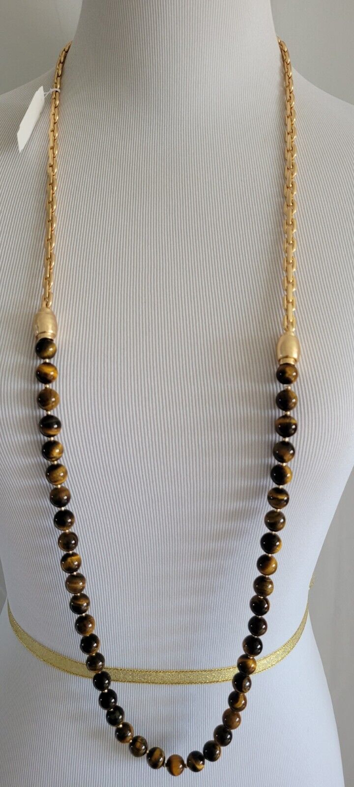 CHICO' S BEADED MAGNETIC MIX TIGER'S NECKLACE