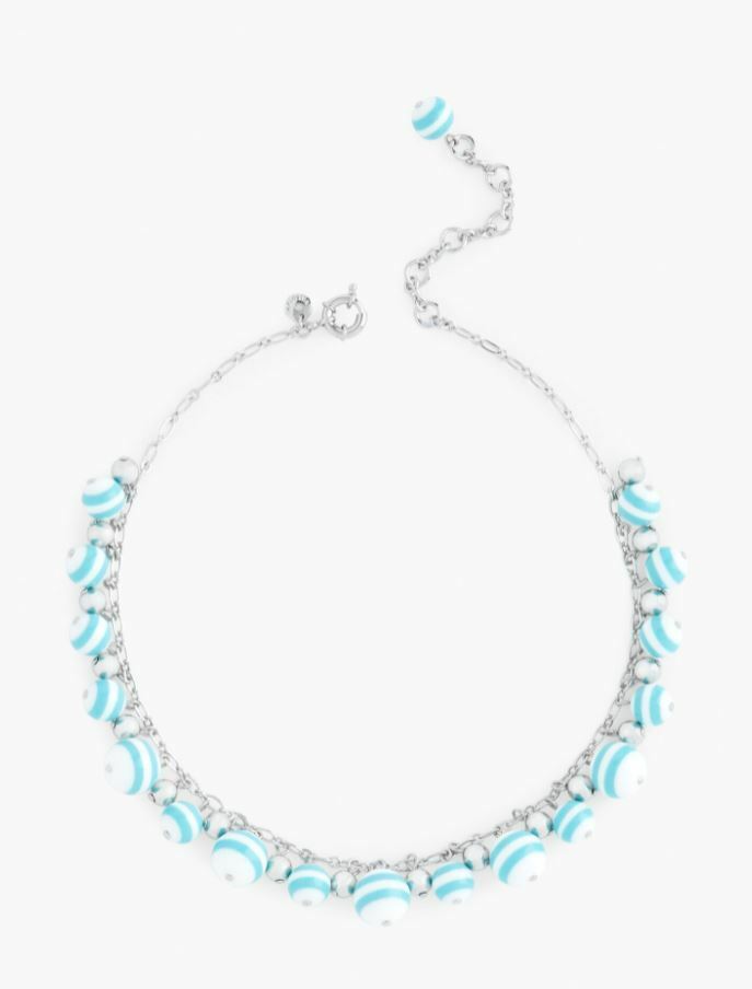 TALBOTS PREPPY STRIPES STATEMENT NECKLACE