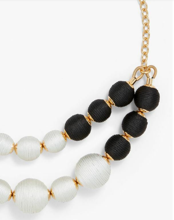 TALBOTS THREAD-WRAPPED SPHERE NECKLACE