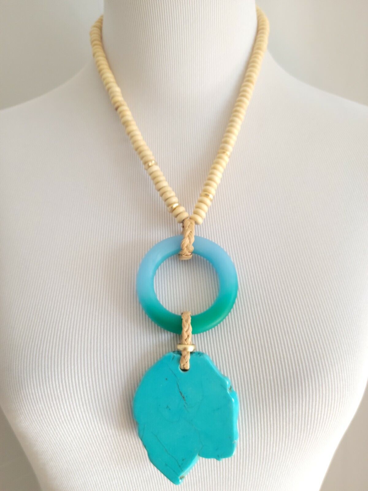 CHICO'S COOL MULTI LINKS PENDANT NECKLACE 