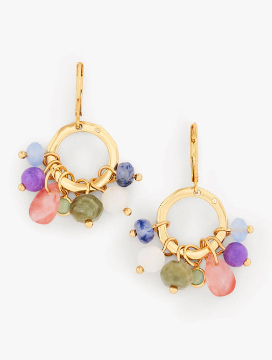 TALBOTS MULTI BEAD DROP EARRINGS